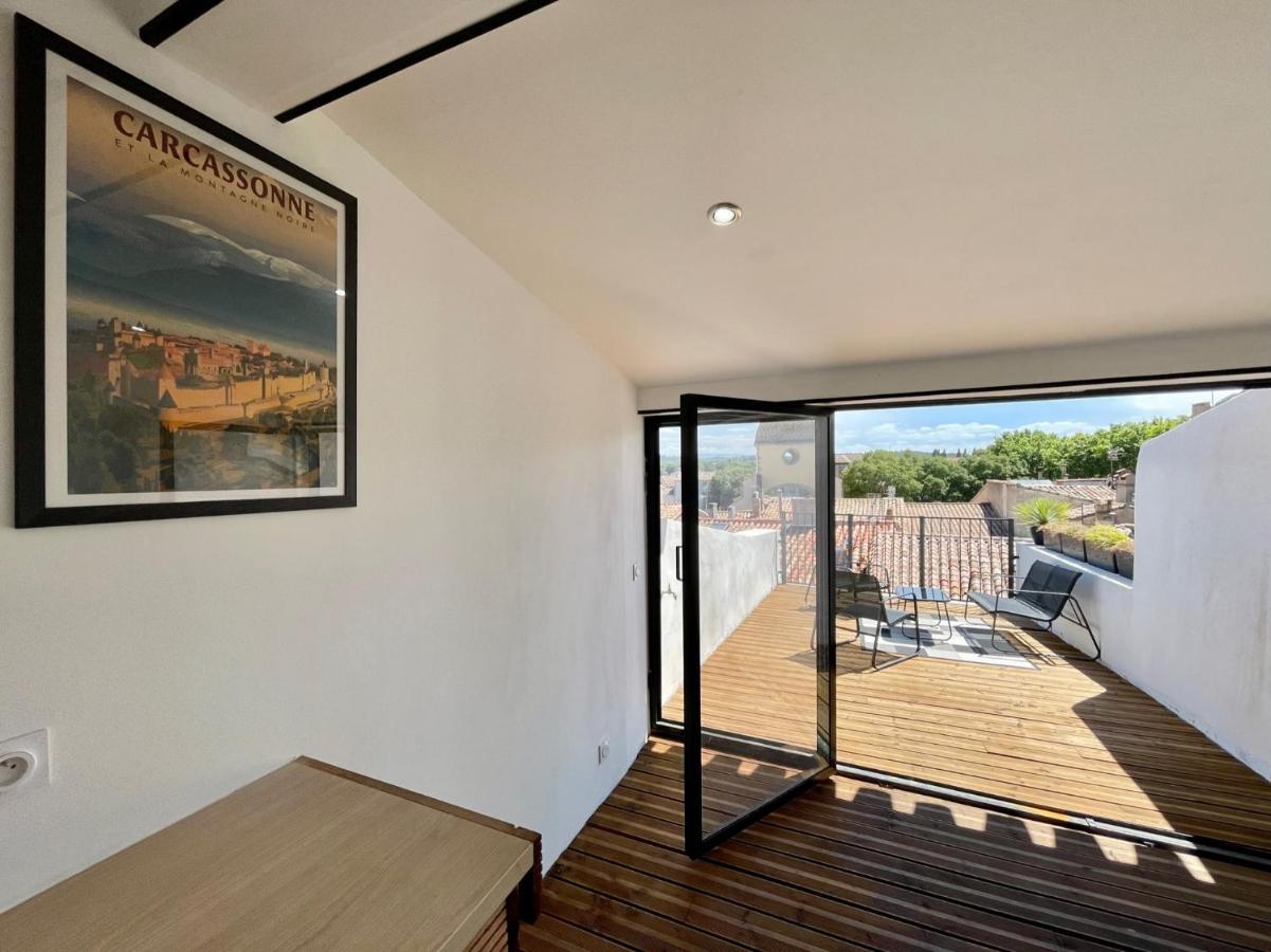Rooftop N°38 - Rooms Et Studios - Vue Cite Medievale Каркасон Екстериор снимка