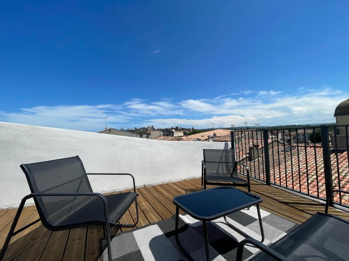 Rooftop N°38 - Rooms Et Studios - Vue Cite Medievale Каркасон Екстериор снимка